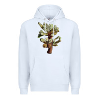 White Cholla Tree Cactus Premium Hoodie - LillyAllenDesigns