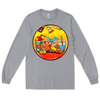 Heather Grey firefighter coasters Long Sleeve Tee - AdoDesignShop