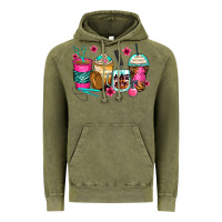 Vintage Olive hairstylist coffee cups Vintage Hoodie - Zillion Design Studio