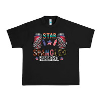 Black star spangled hammered Urban Heavy Tee - CowhideDigitalArt