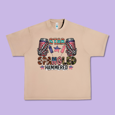 Star Spangled Hammered Urban Heavy Tee Designed By Cowhidedigitalart