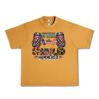 Peanut Butter star spangled hammered Urban Heavy Tee - CowhideDigitalArt
