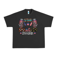 Pigment Black star spangled hammered Urban Heavy Tee - CowhideDigitalArt