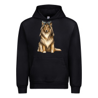 Black collie with bandanna Urban Hoodie - texasbilliewilder
