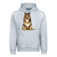 Heather Grey collie with bandanna Urban Hoodie - texasbilliewilder