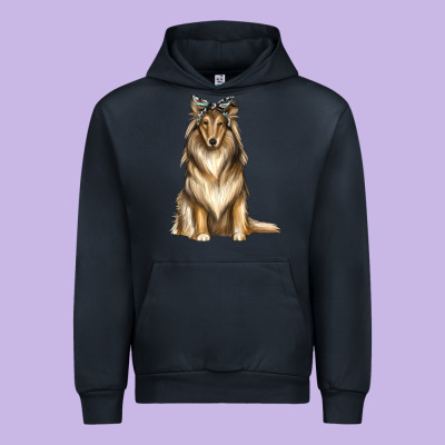 Collie With Bandanna Urban Hoodie Designed By Texasbilliewilder