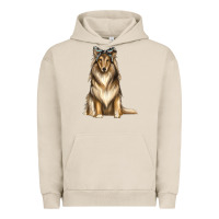 Pigment French Oak collie with bandanna Urban Hoodie - texasbilliewilder