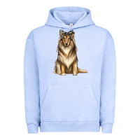 Pigment Grape Ice collie with bandanna Urban Hoodie - texasbilliewilder