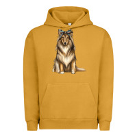 Pigment Peanut Butter collie with bandanna Urban Hoodie - texasbilliewilder