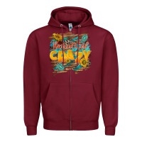 Burgundy beautiful crazy Zipper Hoodie - NancyCooperArtShop