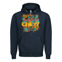 Navy beautiful crazy Zipper Hoodie - NancyCooperArtShop