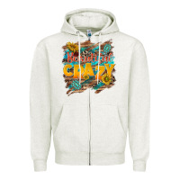 Oatmeal Heather beautiful crazy Zipper Hoodie - NancyCooperArtShop