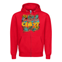 Red beautiful crazy Zipper Hoodie - NancyCooperArtShop