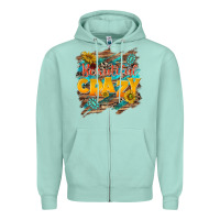 Seafoam beautiful crazy Zipper Hoodie - NancyCooperArtShop