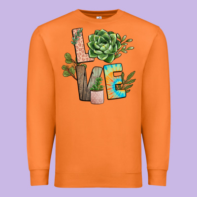 Plant Love Premium Sweatshirt Designed By Nancycooperartshop