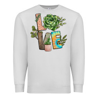 Dove Grey plant love Premium Sweatshirt - NancyCooperArtShop