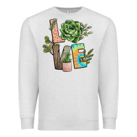 Oatmeal Heather plant love Premium Sweatshirt - NancyCooperArtShop