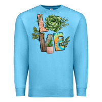 Ocean Blue plant love Premium Sweatshirt - NancyCooperArtShop
