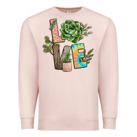 Pale Pink plant love Premium Sweatshirt - NancyCooperArtShop