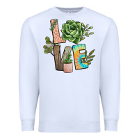 White plant love Premium Sweatshirt - NancyCooperArtShop