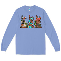 Colony Blue leopard cowhide turquoise cactus bunny's Long Sleeve Tee - JahusDesignShop