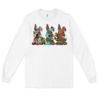 White leopard cowhide turquoise cactus bunny's Long Sleeve Tee - JahusDesignShop