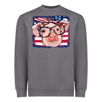 Storm american flag pig Heavyweight Sweatshirt - RanaPortraitStore