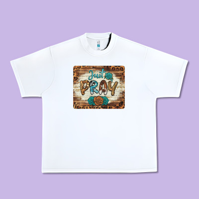 Just Pray Mousepad Urban Heavy Tee Designed By Barkaloodesign