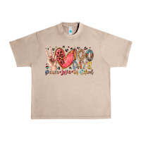 French Oak peace love 100 days of school Urban Heavy Tee - RacoonDesign