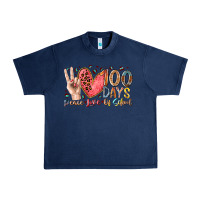 Navy peace love 100 days of school Urban Heavy Tee - RacoonDesign