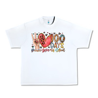 White peace love 100 days of school Urban Heavy Tee - RacoonDesign