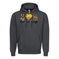 Smoke Peace Love Giraffes Zipper Hoodie - LillyAllenDesigns