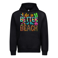 Black Life is better at the beach Urban Hoodie - NancyCooperArtShop
