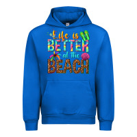 Cobalt Life is better at the beach Urban Hoodie - NancyCooperArtShop