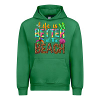 Emerald Life is better at the beach Urban Hoodie - NancyCooperArtShop