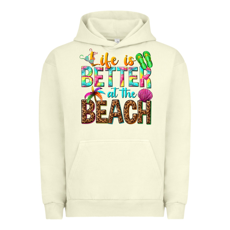 Life Is Better At The Beach Urban Hoodie by NancyCooperArtShop | Teevron