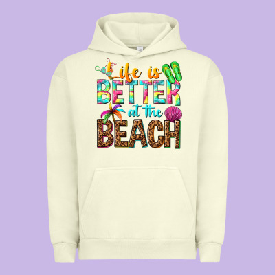 Life Is Better At The Beach Urban Hoodie Designed By Nancycooperartshop