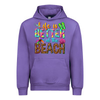 Tulip Life is better at the beach Urban Hoodie - NancyCooperArtShop