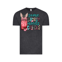 Vintage Black Some Bunny needs coffee Vintage Tee - Neo Western