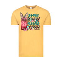 Vintage Mustard Some Bunny needs coffee Vintage Tee - Neo Western