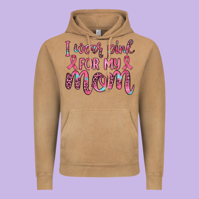 I Wear Pink For My Mom Vintage Hoodie Designed By Jahusdesignshop