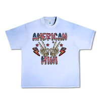 Grape Ice american mini Urban Heavy Tee - CowhideDigitalArt