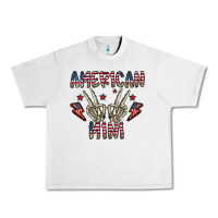 Lunar Rock american mini Urban Heavy Tee - CowhideDigitalArt