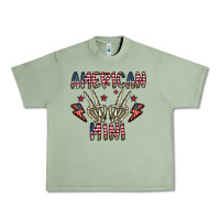 Oil Green american mini Urban Heavy Tee - CowhideDigitalArt