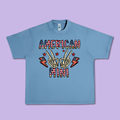 American Mini Urban Heavy Tee Designed By Cowhidedigitalart