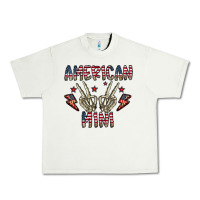 Pistachio american mini Urban Heavy Tee - CowhideDigitalArt