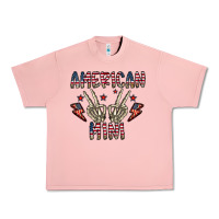 Salmon american mini Urban Heavy Tee - CowhideDigitalArt