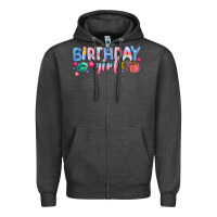 Charcoal Heather birthday girl Zipper Hoodie - NancyCooperArtShop