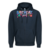 Navy birthday girl Zipper Hoodie - NancyCooperArtShop