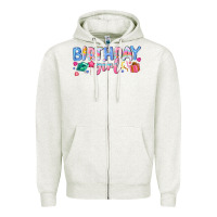 Oatmeal Heather birthday girl Zipper Hoodie - NancyCooperArtShop